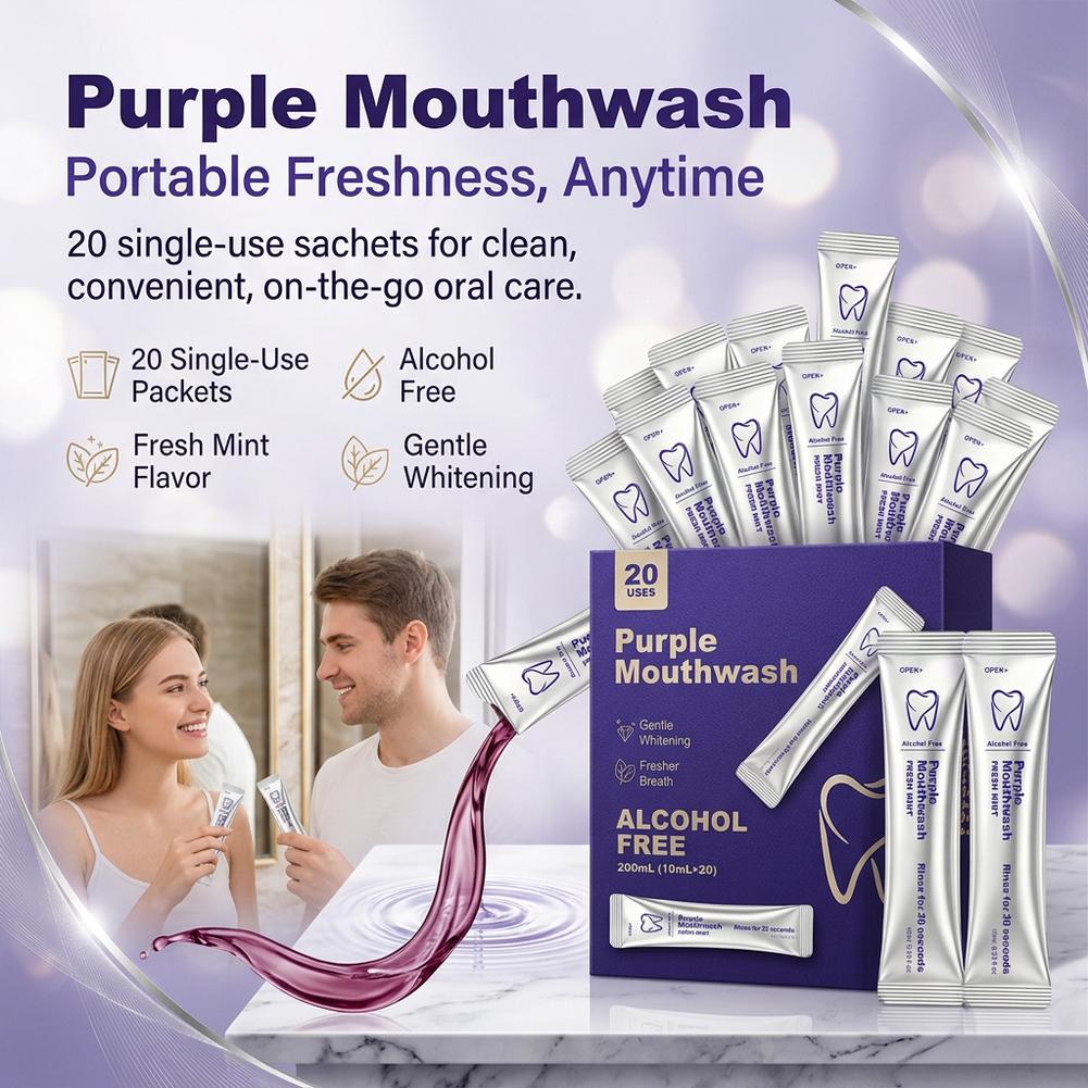 Фиолетовая ополаскивающая жидк – обзор и цена Teeth Whitening Mouthwash